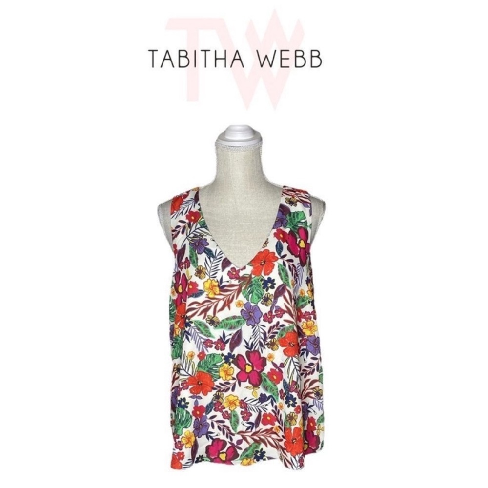 Tabitha Webb Botanical Floral Sleeveless Top small